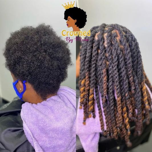 10 Inch Handcrafted 100% Human Hair Loc Extensions